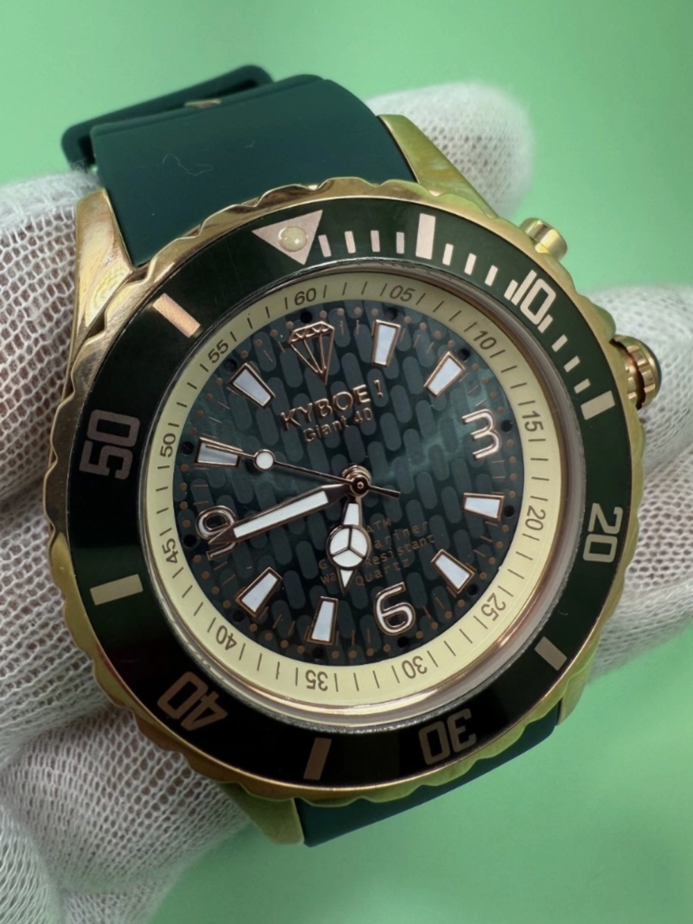 KYBOE! Giant Mariner 40mm Green 10ATM Quartz Water Resistance Watch RG.40-005